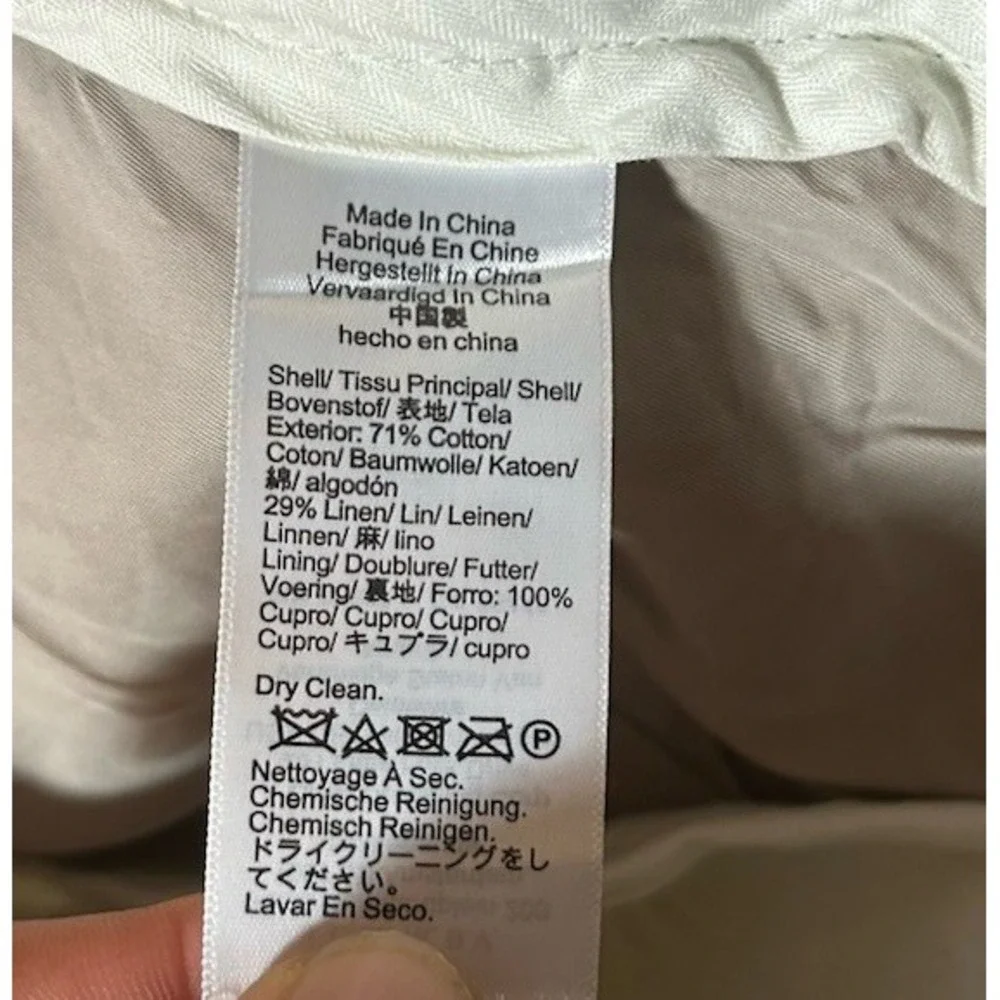 J.Crew Ludlow Slim Dress Pants Linen Blend Beige Plaid Mens Sz 32x32 (33x30) NEW